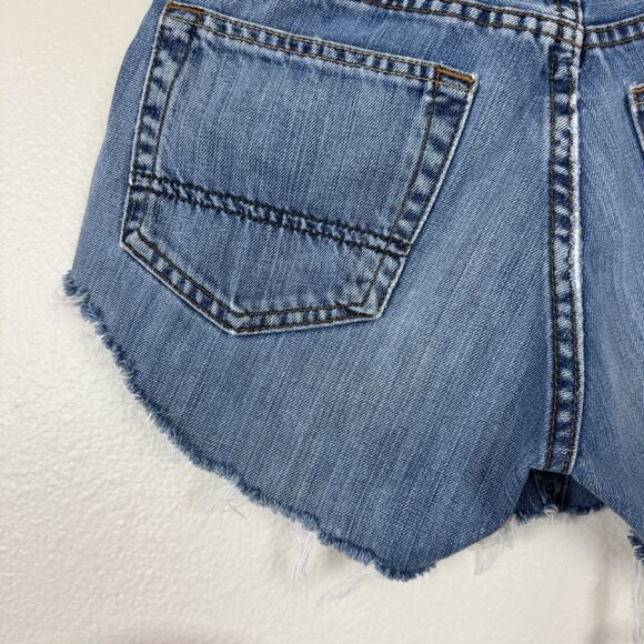 Polo Ralph Lauren Saturday Jean Cutoff Denim Micro Shorts Mid Rise Light Wash 2 - Picture 9 of 12